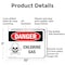 Signmission Chlorine Gas Danger Sign, Aluminum, 10in W x 7in L, 2PK OS-2PACK-DS-A-710-L-1066 - alternate 6